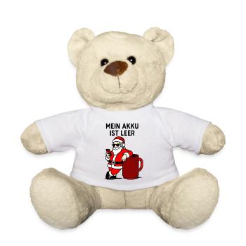 Weihnachts Akku Ausfall - Teddy - Weiß - Vorne