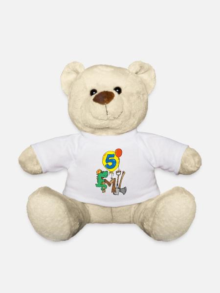Emil Baustellenkroki fête ses 5 ans - Nounours - blanc