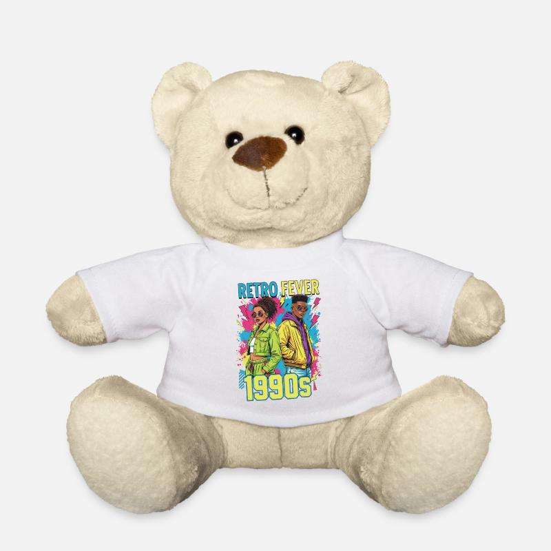 90s 90er Jahre Musik Bunt Party Karneval Kostüm - Teddy - Weiß