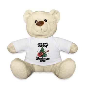 Rocking around the Christmas Tree - Teddy Bear - white - Front