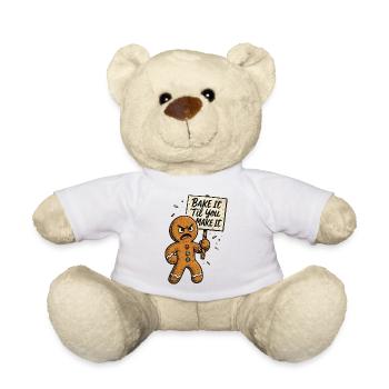 Funny gingerbread man - Christmas - Teddy Bear - white - Front