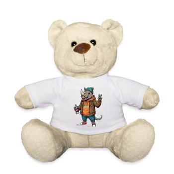 Rhino Streetwear Kunstspray - Teddy - Weiß - Vorne
