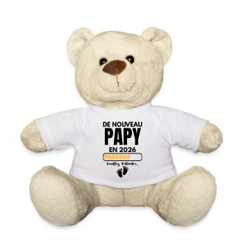 De Nouveau Papy en 2026 Veuillez Patienter - Nounours - blanc - Devant