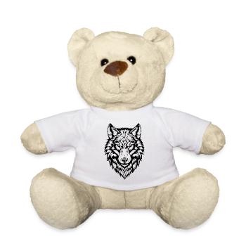 Wolf Wölfe T-shirt Geschenk - Teddy - Weiß - Vorne