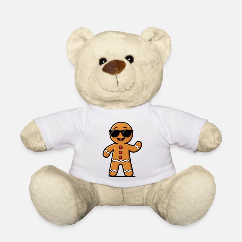 Gingerbread Mann mit Sonnenbrillen - Teddy - Weiß