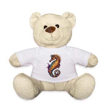 Ornamental Seahorse Sea of Colors - Teddy Bear - white - Front