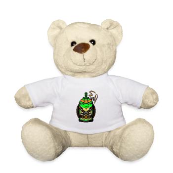 Neon Green Spray Grenade Outfit - Teddy Bear - white - Front