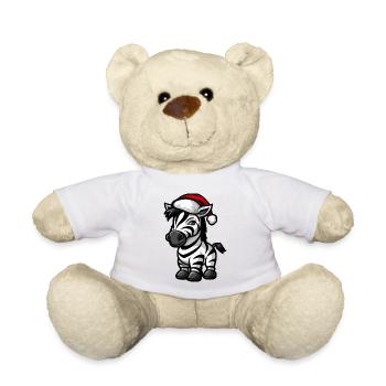 Zebra Weihnachten - Teddy - Weiß - Vorne