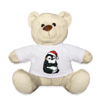Mürrischer Pinguin Weihnachten Clumsy Santa Verhed - Teddy - Weiß - Vorne