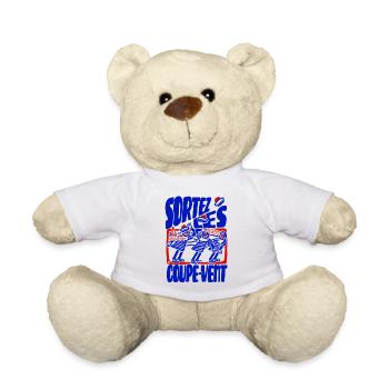 Sortez les coupe vent rétro bleu blanc rouge - Nounours - blanc - Devant