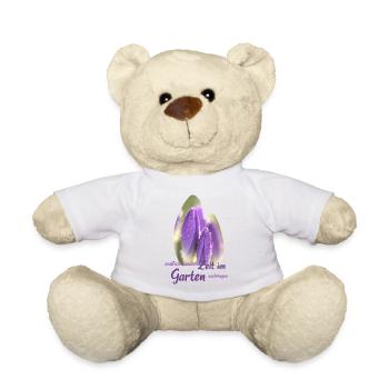 Time in the Garden Purple Blossom Magic Spring Bloomers - Teddy Bear - white - Front