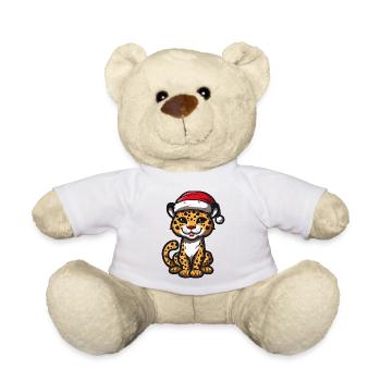 Leopard Weihnachten - Teddy - Weiß - Vorne