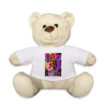 Frau Sonnenbrille Kunst Mode Modern Trend Bunt - Teddy - Weiß - Vorne