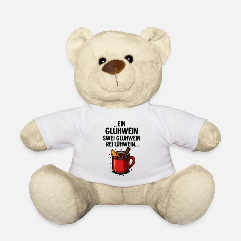 A mulled wine, two mulled wine – Funny Christmas - Teddy Bear - white