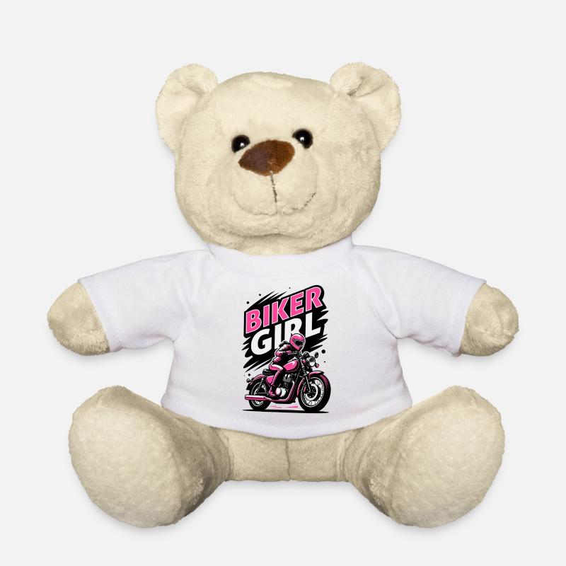 Biker Girl Motorcycle Queen - Teddy - Weiß