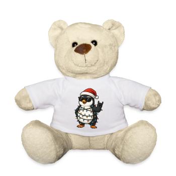 Clumsy Pinguin Weihnachten Lichterkette Chaos Cool - Teddy - Weiß - Vorne