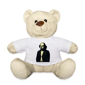 William Shakespeare Mitternachtsrebellenporträt - Teddy - Weiß - Vorne