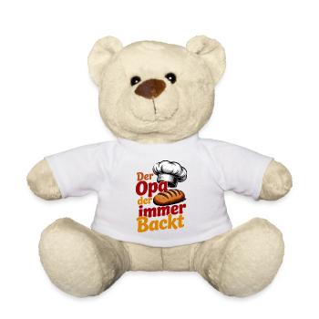 Le grand-père qui fait toujours de la pâtisserie - Nounours - blanc - Devant