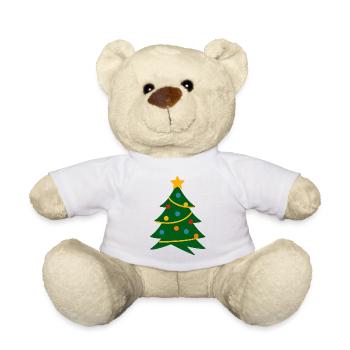 Sapin festif à guirlandes - Nounours - blanc - Devant