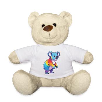 Aquarelle colorée koala arc-en-ciel arc-en-ciel - Nounours - blanc - Devant