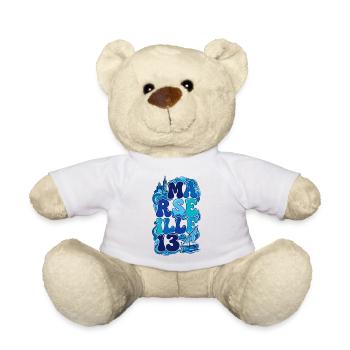 Marseille 13 Bouches du Rhône PACA Bonne Mère - Teddy Bear - white - Front