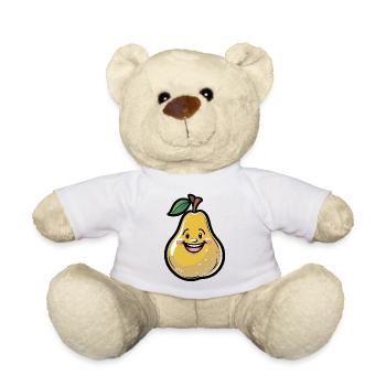Dessin animé Happy Pear Kawaii - Nounours - blanc - Devant