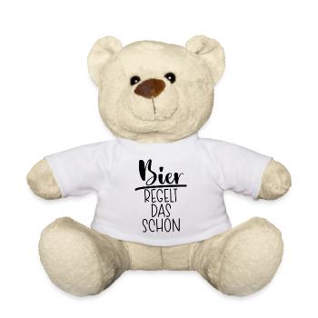 Beer regulates this - Teddy Bear - white - Front