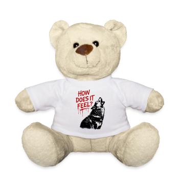 Wie fühlt sich das an? Heulender Wolf - Teddy - Weiß - Vorne