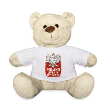 Polen lebt in meinem Herzen Weißer Adler Polska - Teddy - Weiß - Vorne