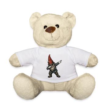Gartenzwerg Dab – Lustiger Zwerg - Teddy - Weiß - Vorne
