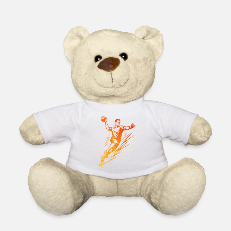 Modernes Handball Artwork für Männer - Teddy - Weiß