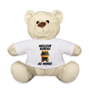 Truck Driver and Truck Driver - Road Profession - Teddy Bear - white - Front