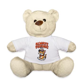 Toujours des amis chats souris - Nounours - blanc - Devant