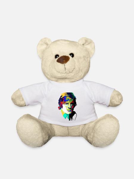 70s Classic Movie Pop Art - Teddy Bear - white