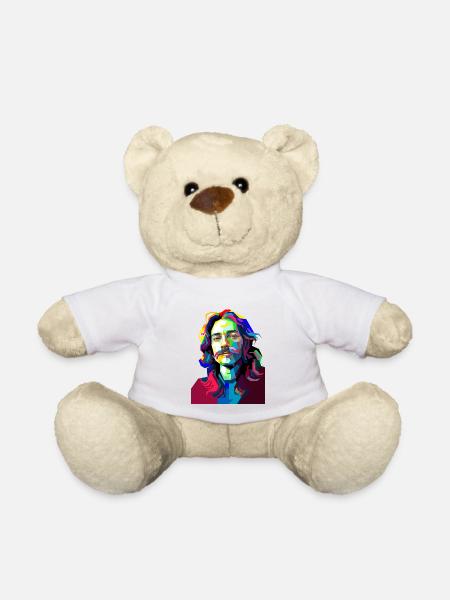 Trommelmusiker-Pop-Art - Teddy - Weiß