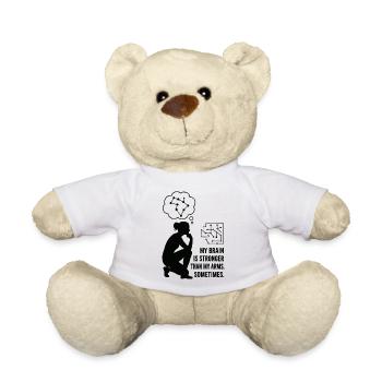 Bouldern wie Schach – Kopf schlägt Kraft - Teddy - Weiß - Vorne