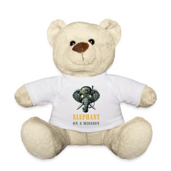Elefant auf Mission - Teddy - Weiß - Vorne