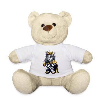 Zebra Beer King - Teddy Bear - white - Front