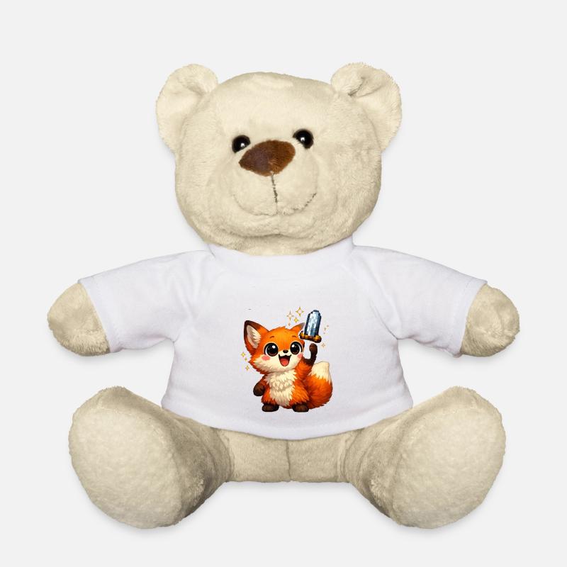 Renard Kawaii - Nounours - blanc