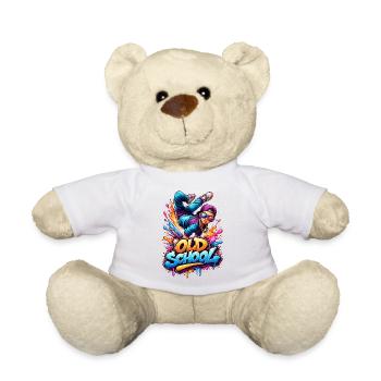 Old School Breakdance Graffiti - Nounours - blanc - Devant