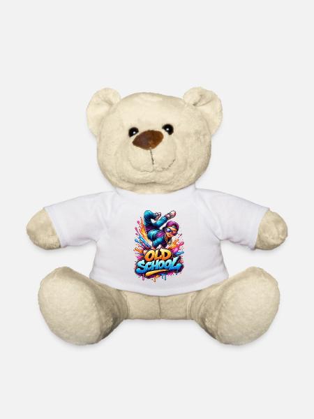 Old School Breakdance Graffiti - Teddy - Weiß