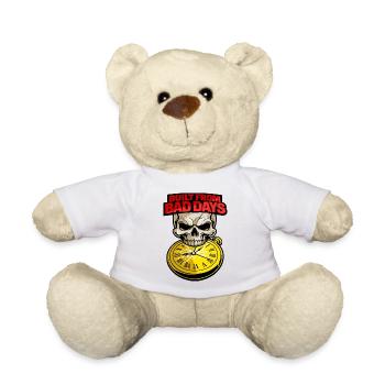 Built From Bad Days Totenkopf Skull Motivation - Teddy Bear - white - Front