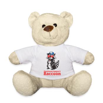 Raton laveur de soutien émotionnel - Nounours - blanc - Devant