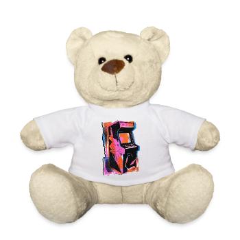 Retro Wave Gamer Game Machine - Teddy Bear - white - Front