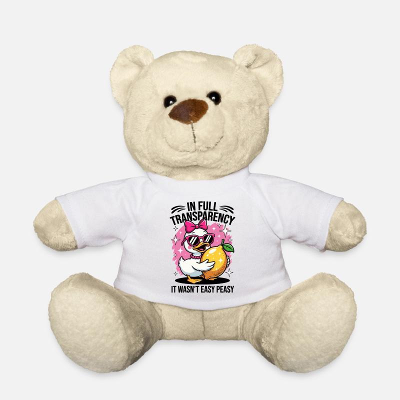 Süße Ente mit Zitrone – In Full Transparency Fun - Teddy - Weiß