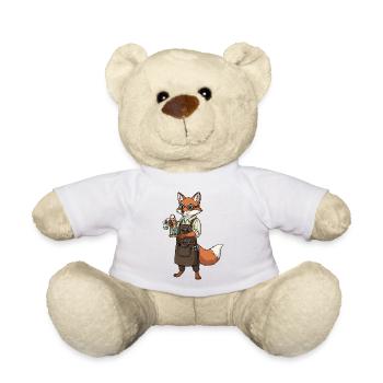 Fox Alchemist Steampunk Mad Scientist - Teddy Bear - white - Front