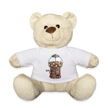 Vintage-Kaugummiautomaten-Kaugummi & Süßigkeiten - Teddy - Weiß - Vorne