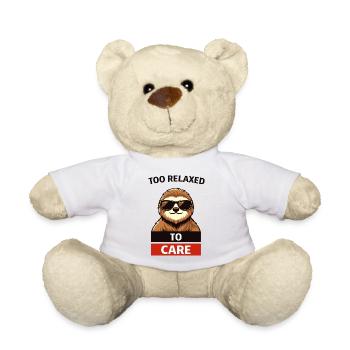 Zu entspannt, um sich um Faultier zu kümmern - Teddy - Weiß - Vorne