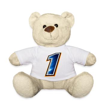 Numéro 1 Maillot de football Design sportif minimaliste - Nounours - blanc - Devant