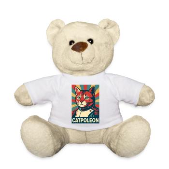 Catpoleon – Cat as Napoleon Retro Poster - Teddy Bear - white - Front